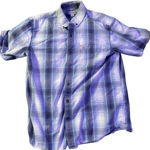 Carhartt Flannel Short Sleeve Shirt Size Large